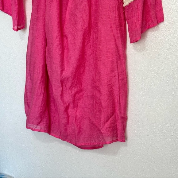 Women’s vava by Joy Han pink tassel sleeve off the shoulder dress nwt size L - Picture 5 of 10